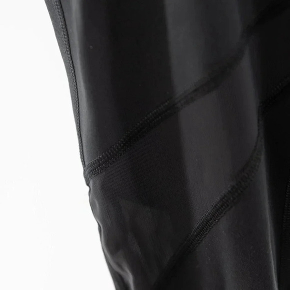 Athleta Black Stealth Mesh Tights Leggings  Black | XXS - Picture 4 of 9